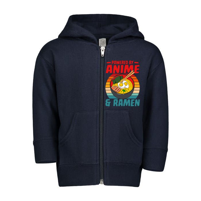 Powered By Anime & Ra Love Noodles Toddler Zip Fleece Hoodie