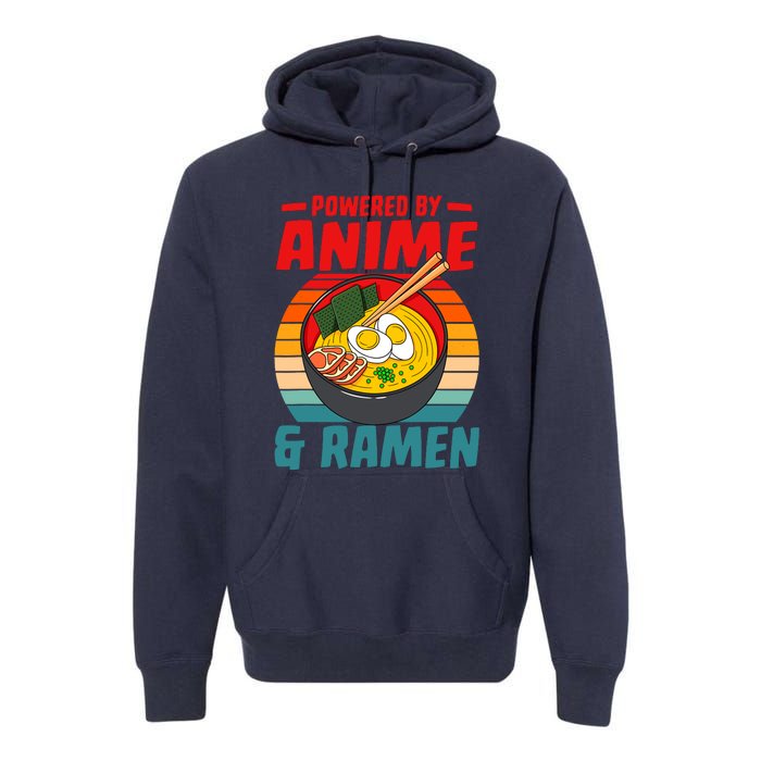 Powered By Anime & Ra Love Noodles Premium Hoodie