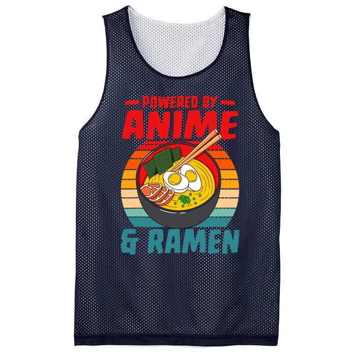 Powered By Anime & Ra Love Noodles Mesh Reversible Basketball Jersey Tank