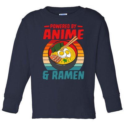 Powered By Anime & Ra Love Noodles Toddler Long Sleeve Shirt