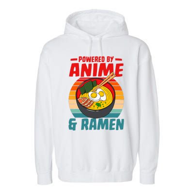 Powered By Anime & Ra Love Noodles Garment-Dyed Fleece Hoodie