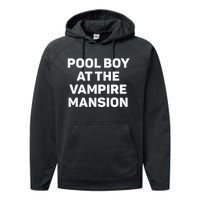 Pool Boy At The Vampire Mansion Funny Emo Vamp Goth Way Performance Fleece Hoodie