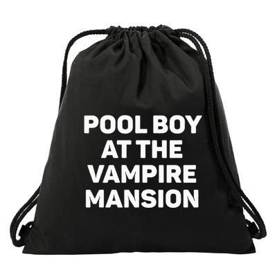 Pool Boy At The Vampire Mansion Funny Emo Vamp Goth Way Drawstring Bag