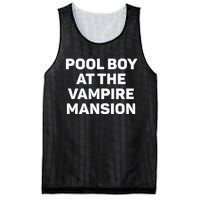 Pool Boy At The Vampire Mansion Funny Emo Vamp Goth Way Mesh Reversible Basketball Jersey Tank