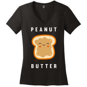 Peanut Butter And Jelly Best Friend Matching Women's V-Neck T-Shirt