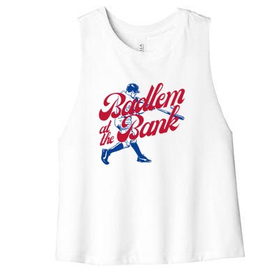 Philly Bedlam At The Bank Philadelphia Phillies Baseball Women's Racerback Cropped Tank