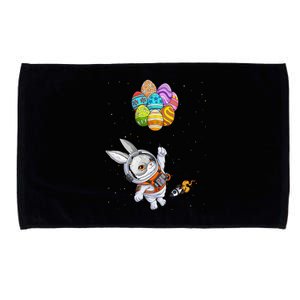 Papillon Bunny Astronaut In Space Planets Easter Eggs Microfiber Hand Towel