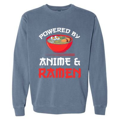 Powered by Anime & Ra Merchandise Garment-Dyed Sweatshirt