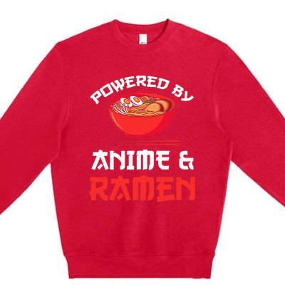 Powered by Anime & Ra Merchandise Premium Crewneck Sweatshirt