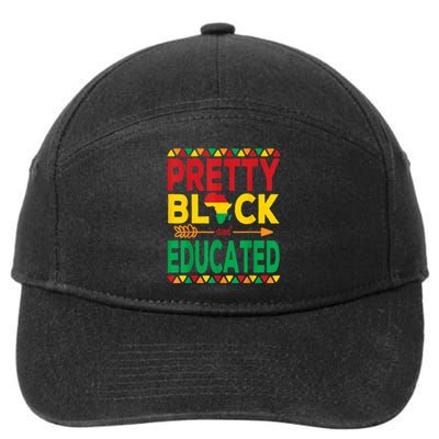 Pretty Black And Educated Black Strong African American 7-Panel Snapback Hat