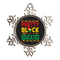 Pretty Black And Educated Black Strong African American Metallic Star Ornament