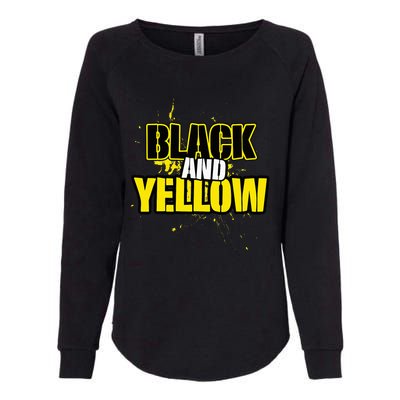 Pittsburgh Black And Yellow Pennsylvania Womens California Wash Sweatshirt