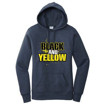 Pittsburgh Black And Yellow Pennsylvania Women's Pullover Hoodie