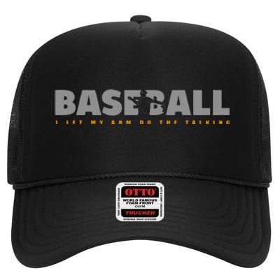 Pitcher Baseball Apparel Baseball High Crown Mesh Back Trucker Hat