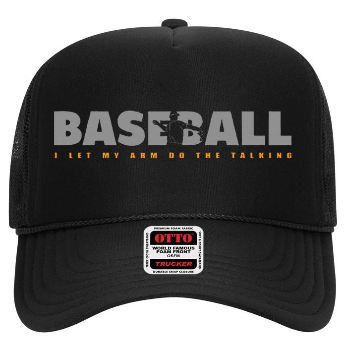 Pitcher Baseball Apparel Baseball High Crown Mesh Back Trucker Hat