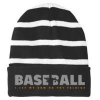 Pitcher Baseball Apparel Baseball Striped Beanie with Solid Band