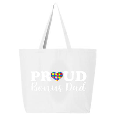 Proud Bonusdad Autism Awareness Puzzle Autistic Support Gift 25L Jumbo Tote