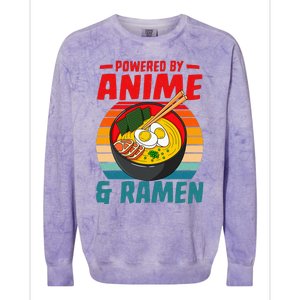 Powered By Anime & Ra Love Noodles  Colorblast Crewneck Sweatshirt