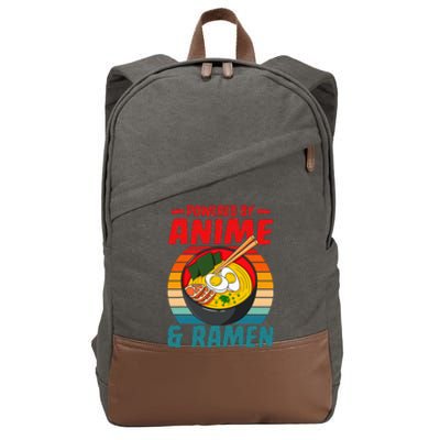 Powered By Anime & Ra Love Noodles  Cotton Canvas Backpack