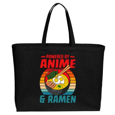 Powered By Anime & Ra Love Noodles  Cotton Canvas Jumbo Tote