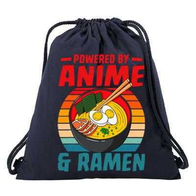 Powered By Anime & Ra Love Noodles  Drawstring Bag