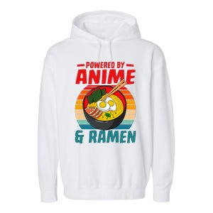 Powered By Anime & Ra Love Noodles  Garment-Dyed Fleece Hoodie