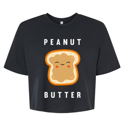 Peanut Butter And Jelly Best Friend Matching Bella+Canvas Jersey Crop Tee