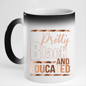 Pretty Black And Educated Bhm African Pride 11oz Black Color Changing Mug