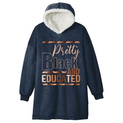 Pretty Black And Educated Bhm African Pride Hooded Wearable Blanket