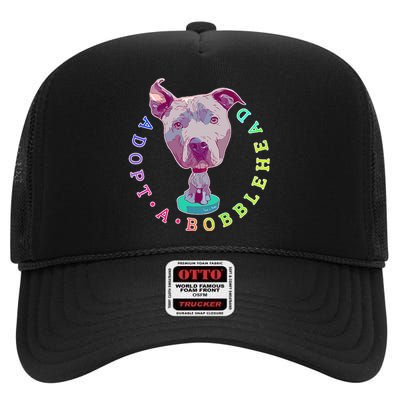 Pit Bull Adopt Rescue Oversized High Crown Mesh Back Trucker Hat