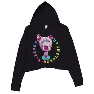 Pit Bull Adopt Rescue Oversized Crop Fleece Hoodie