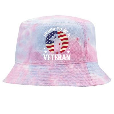 Proud Be A Veteran Of The USA Veteran Veterans Day Tie-Dyed Bucket Hat