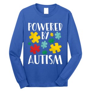 Powered By Autism Be Kind Autism Awareness Cute Gift Long Sleeve Shirt