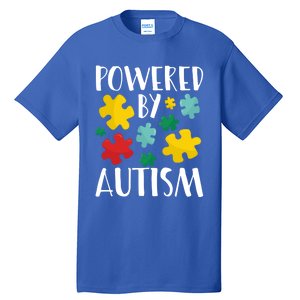 Powered By Autism Be Kind Autism Awareness Cute Gift Tall T-Shirt