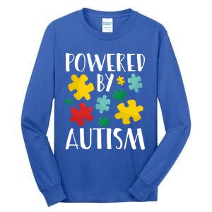 Powered By Autism Be Kind Autism Awareness Cute Gift Tall Long Sleeve T-Shirt