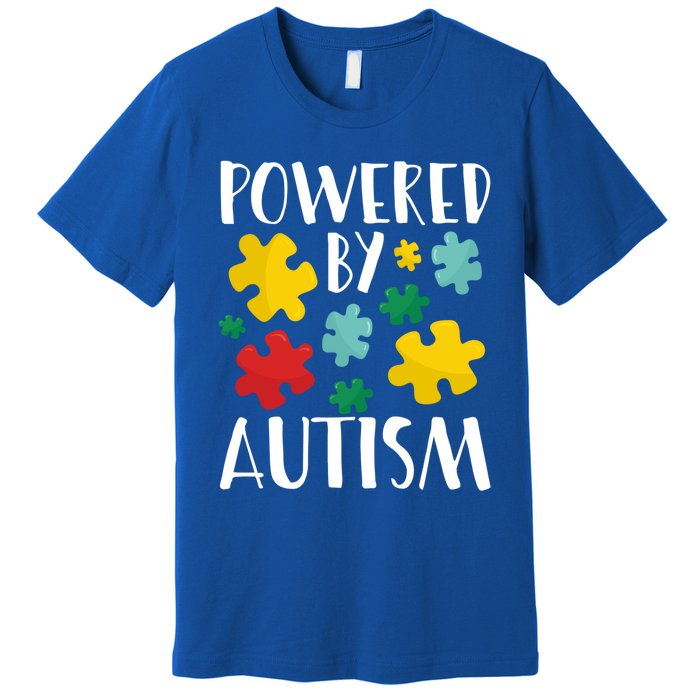 Powered By Autism Be Kind Autism Awareness Cute Gift Premium T-Shirt