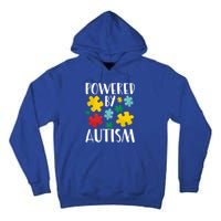 Powered By Autism Be Kind Autism Awareness Cute Gift Tall Hoodie