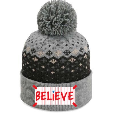 Philadelphia Baseball Believe The Baniff Cuffed Pom Beanie