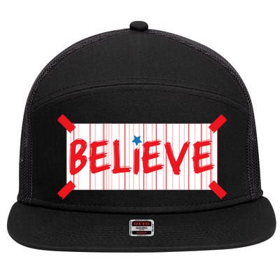 Philadelphia Baseball Believe 7 Panel Mesh Trucker Snapback Hat