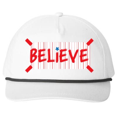 Philadelphia Baseball Believe Snapback Five-Panel Rope Hat