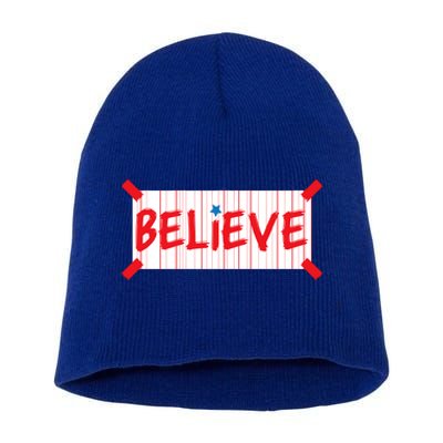 Philadelphia Baseball Believe Short Acrylic Beanie