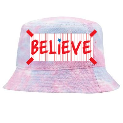 Philadelphia Baseball Believe Tie-Dyed Bucket Hat