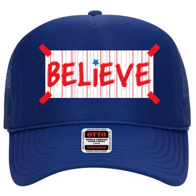 Philadelphia Baseball Believe High Crown Mesh Back Trucker Hat