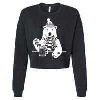 Polar Bear Beer Cropped Pullover Crew