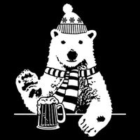 Polar Bear Beer Cropped Pullover Crew