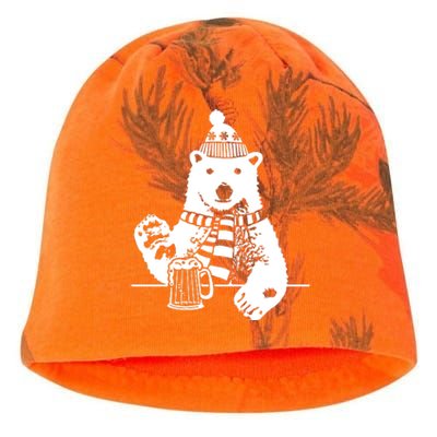 Polar Bear Beer Kati - Camo Knit Beanie