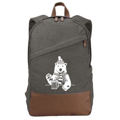 Polar Bear Beer Cotton Canvas Backpack