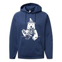 Polar Bear Beer Performance Fleece Hoodie