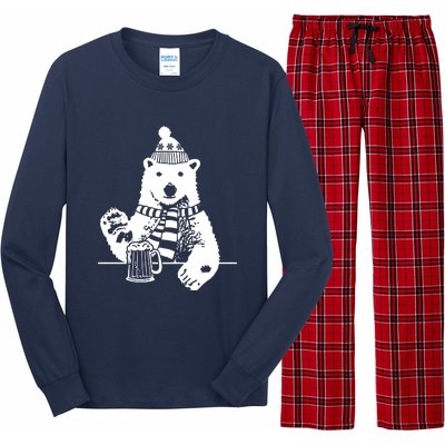 Polar Bear Beer Long Sleeve Pajama Set