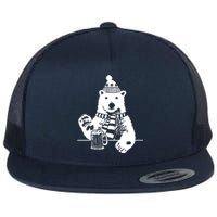 Polar Bear Beer Flat Bill Trucker Hat